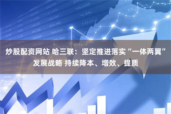 炒股配资网站 哈三联：坚定推进落实“一体两翼”发展战略 持续降本、增效、提质
